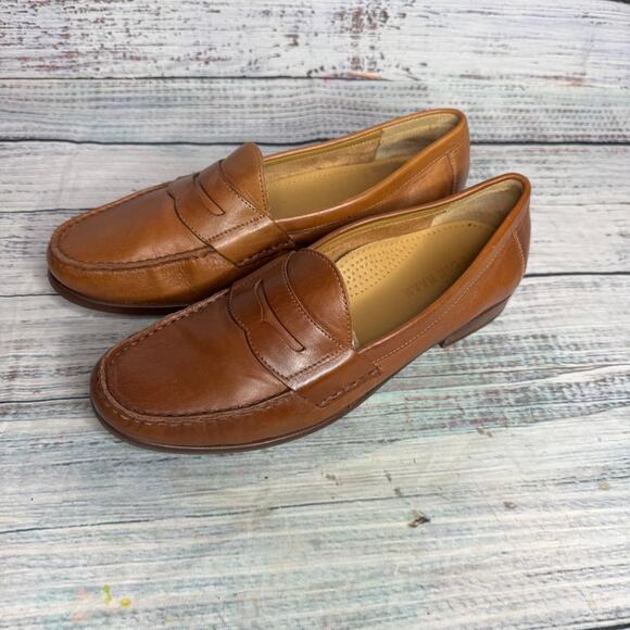 Cole Haan Leather Penny Loafers Size 8.5 Mens Camel Dress Shoes - Picture 3 of 5